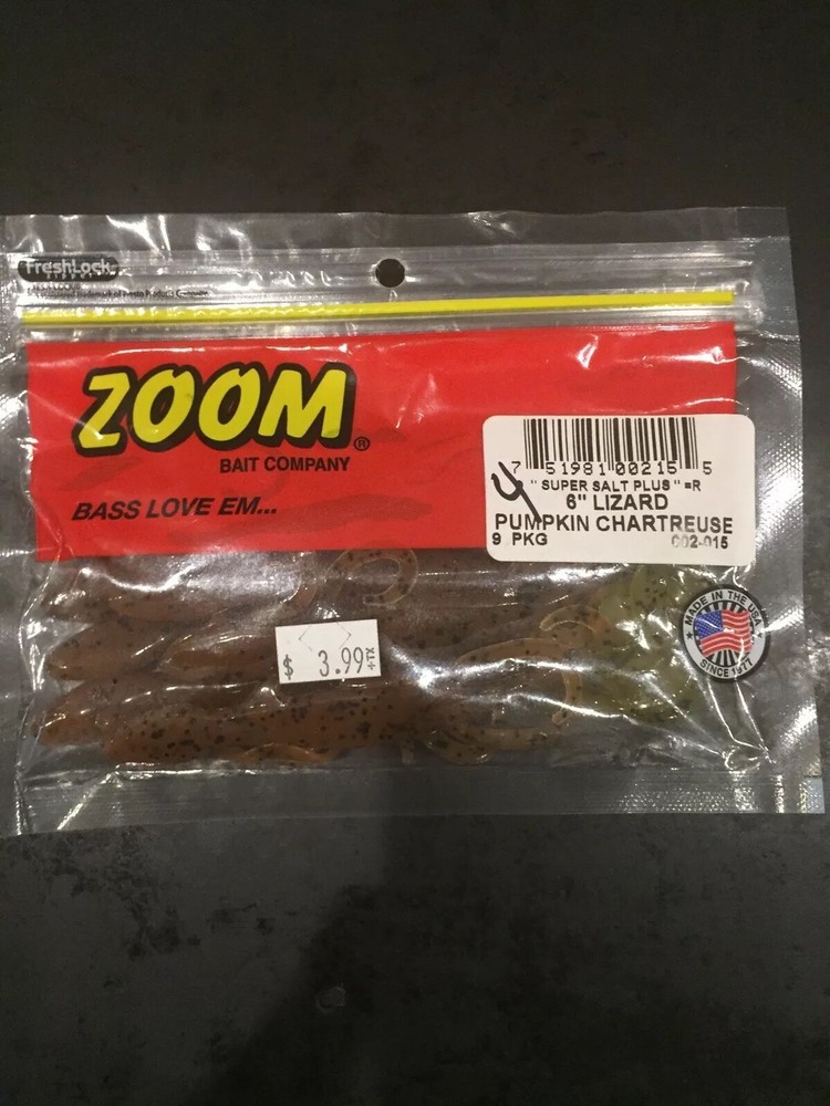 Zoom Super Salt Plus 6" Lizard Pumpkin Chartreuse *