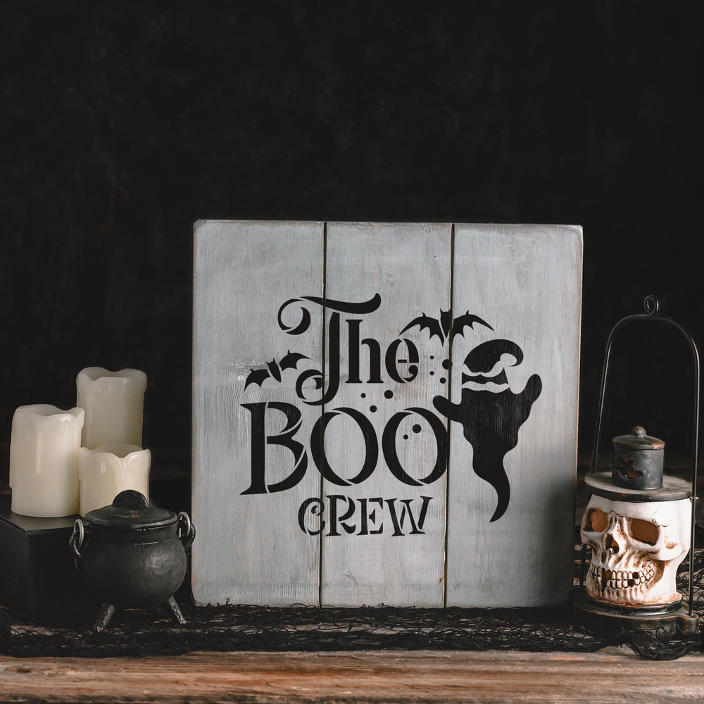 The Boo Crew Stencil - Reusable Stencils for DIY Projects