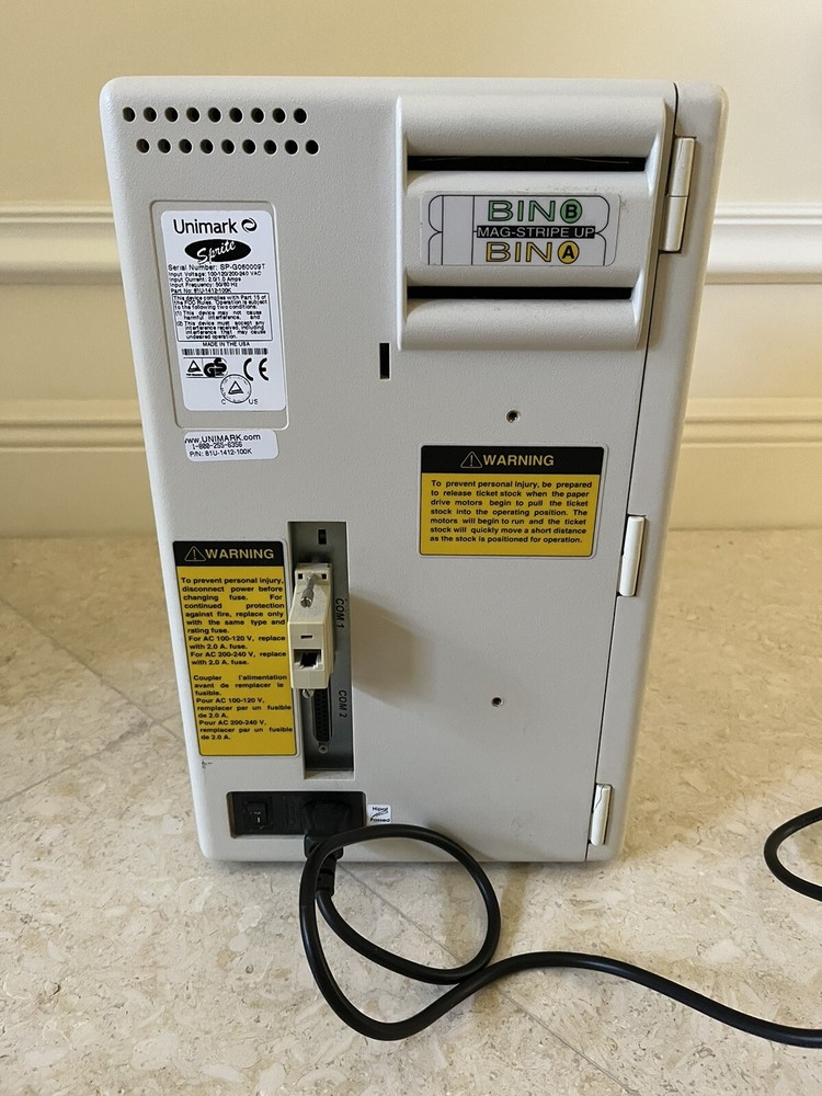 Unimark Sprite Ticket/Boarding Pass Printer w/Software/cable.