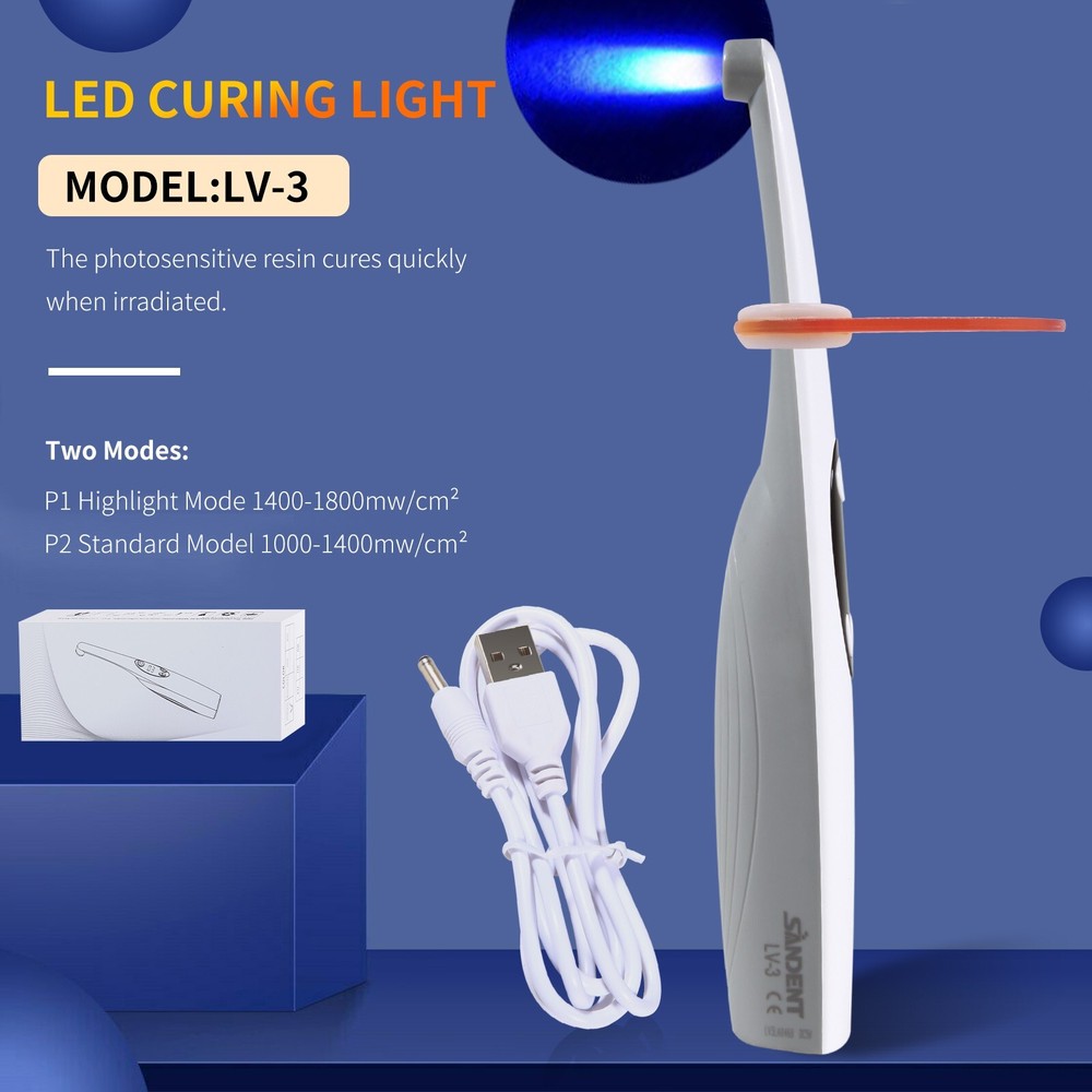 Dental Wireless Cordless iLed 3 Second LED Curing Light 3S Cure Lamp US plug OR