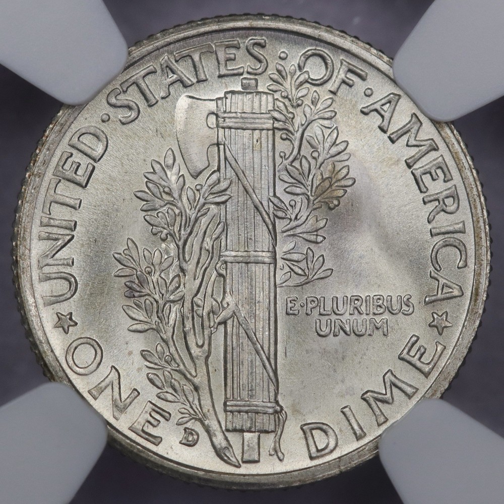 1938-D 10c Mercury Dime - NGC MS 67 FB