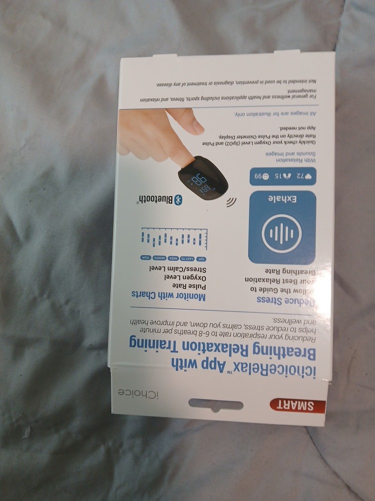 iChoice Smart Pulse Oximeter Bluetooth Heart Rate & Oxygen Digital Reader