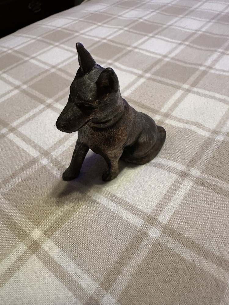 Copper Clad Cast German Shepard Vintage Figure.