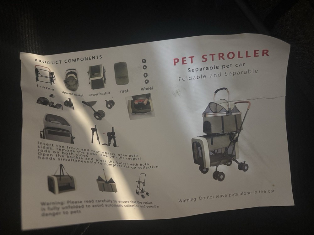 2 Tier Pet Stroller