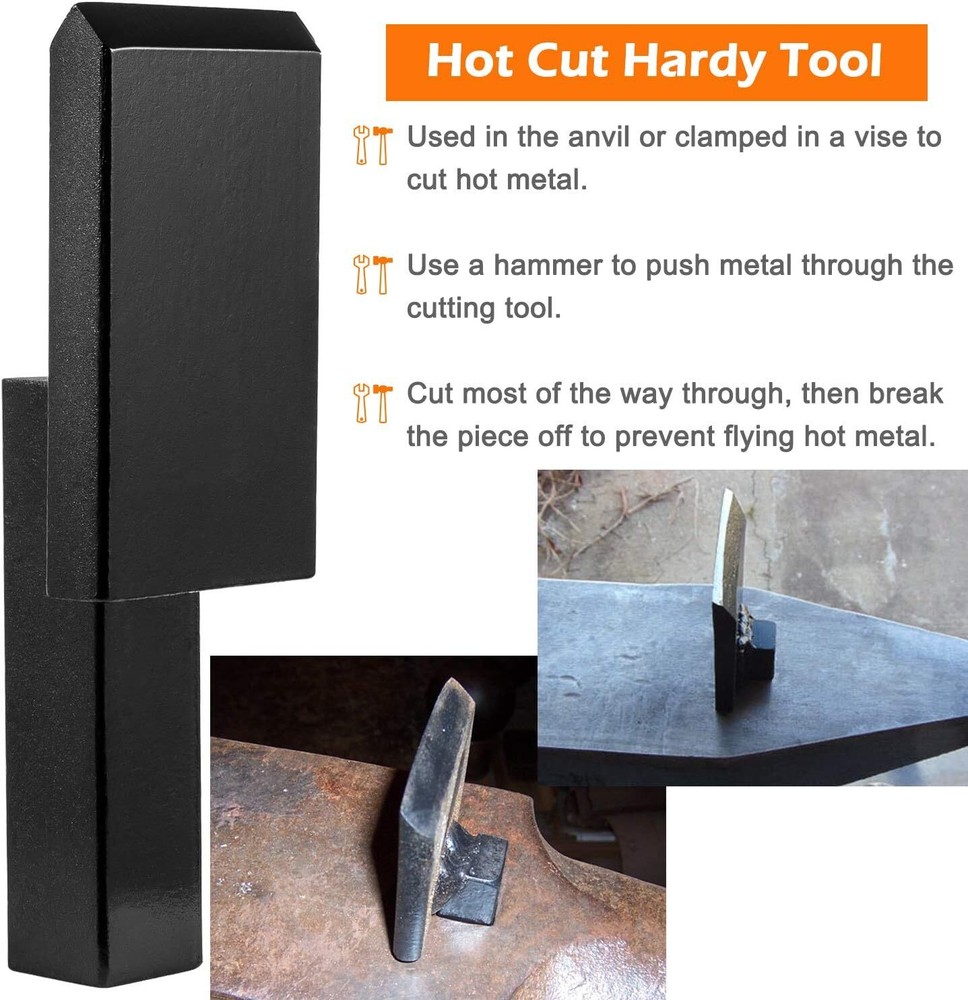 Blacksmith Anvil Forge Hardy Tool 3/4" Hot Cut Creasing Stake Spring Fuller Tool