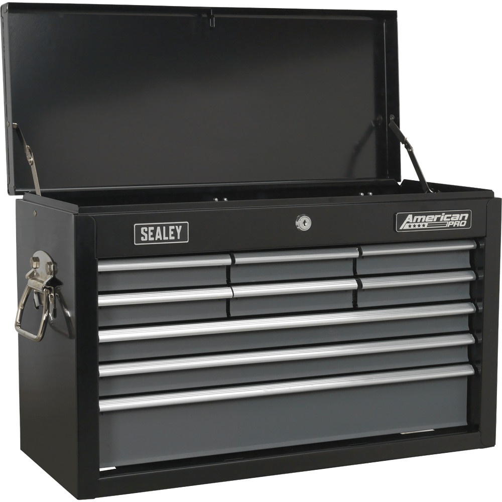 Sealey American Pro 9 Drawer Tool Chest Black / Grey