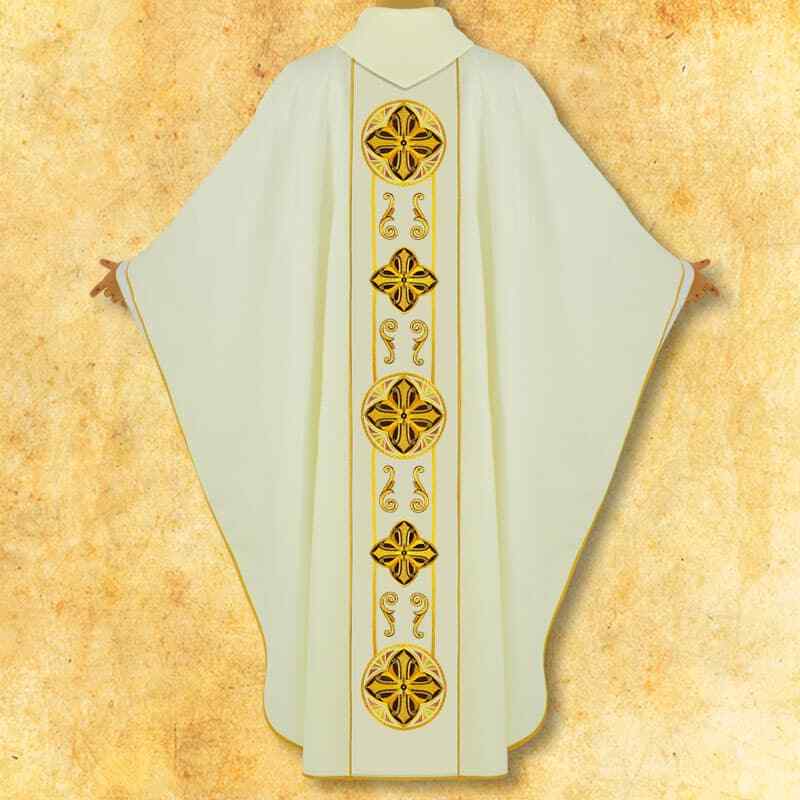Chasuble embroidered ecru