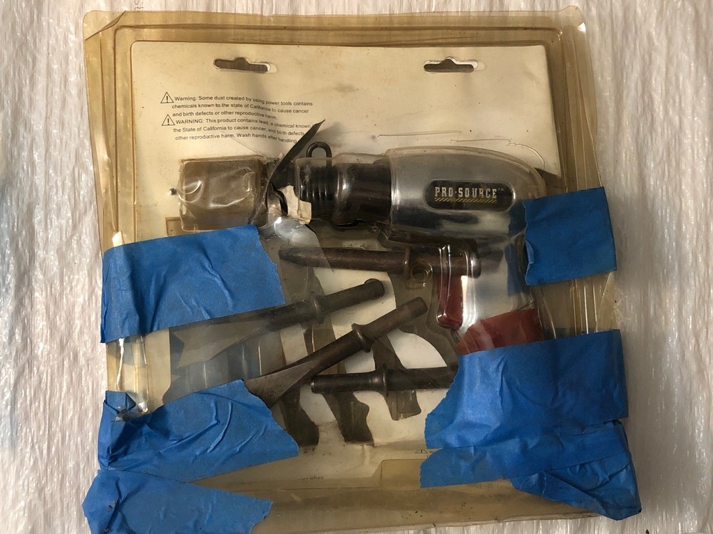 Pro-Source Air Hammer Kit 5 Pc Pneumatic Air Chisel Set - Untested
