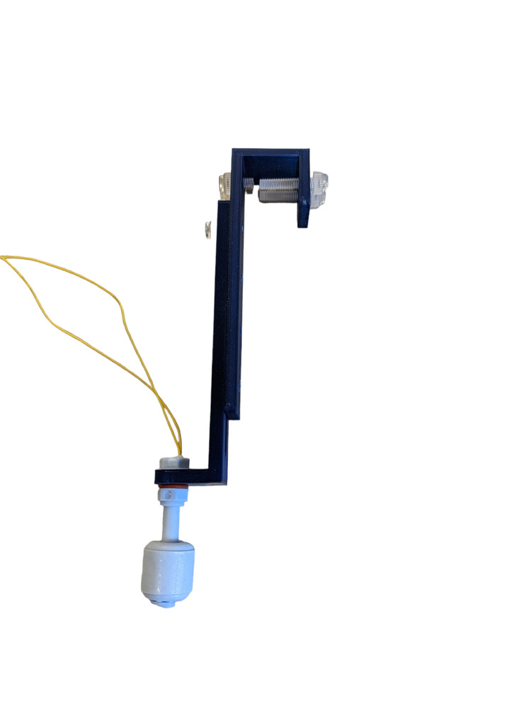 Hang on adjustable float switch holder