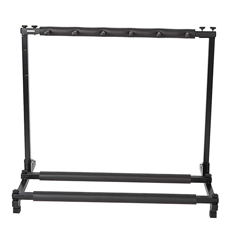 Triple Folding Multiple Guitar Holder Rack Stand Black (5 Guitars)