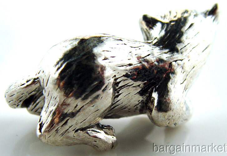 Miniature Sterling Silver Kitty Cat Figurine #85