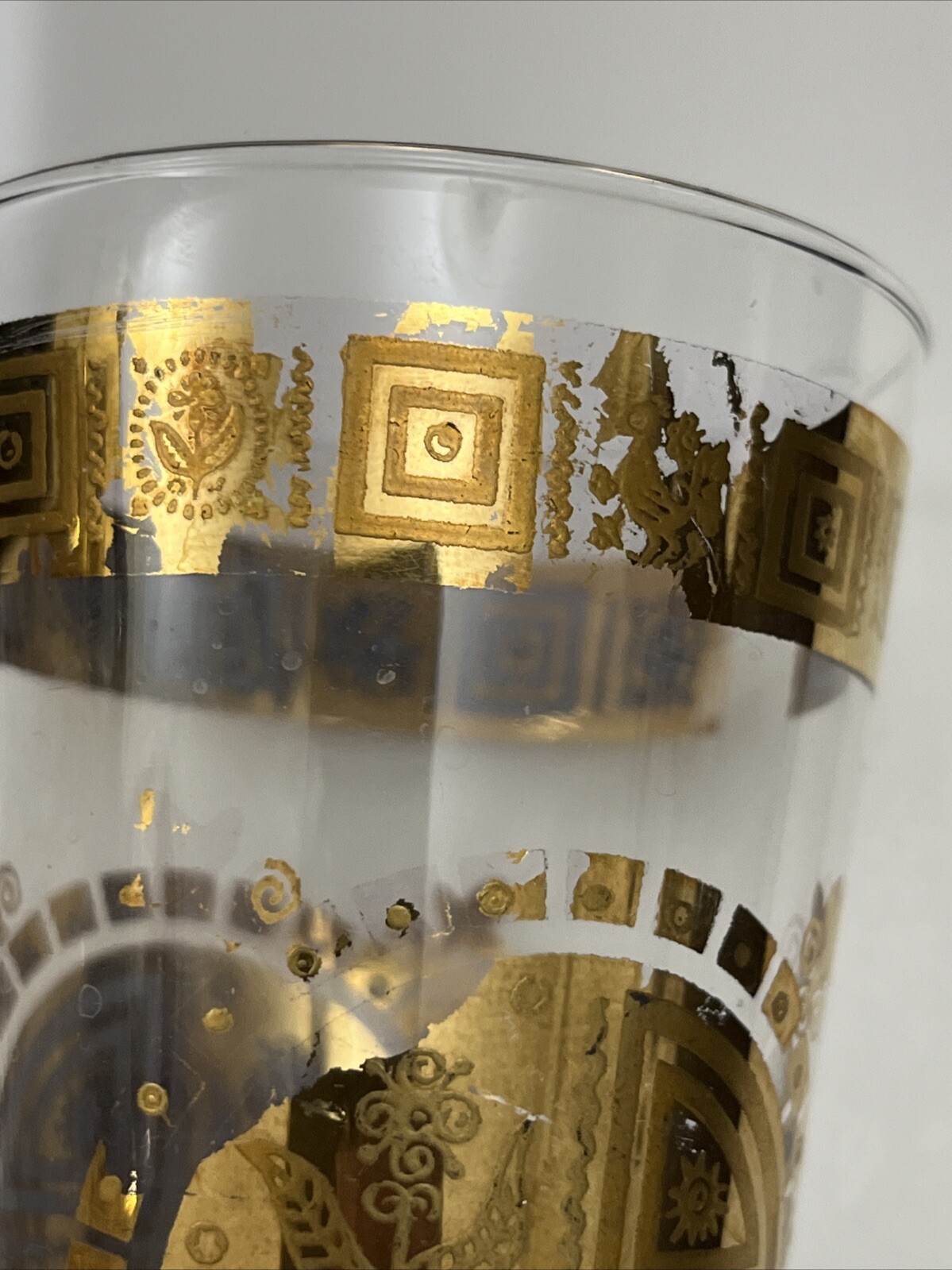 Vintage 1960s MCM Culver Coronet Barware 8 Pilsner Drinking Glasses W/ Caddy Set