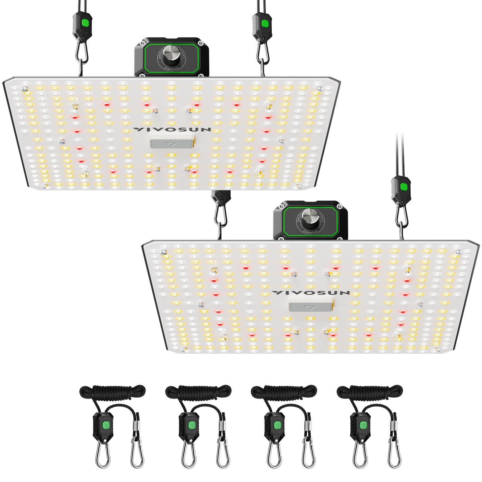 VIVOSUN 2-Pack 100W LED Grow Light Full Spectrum for 4x2FT Indoor Planting