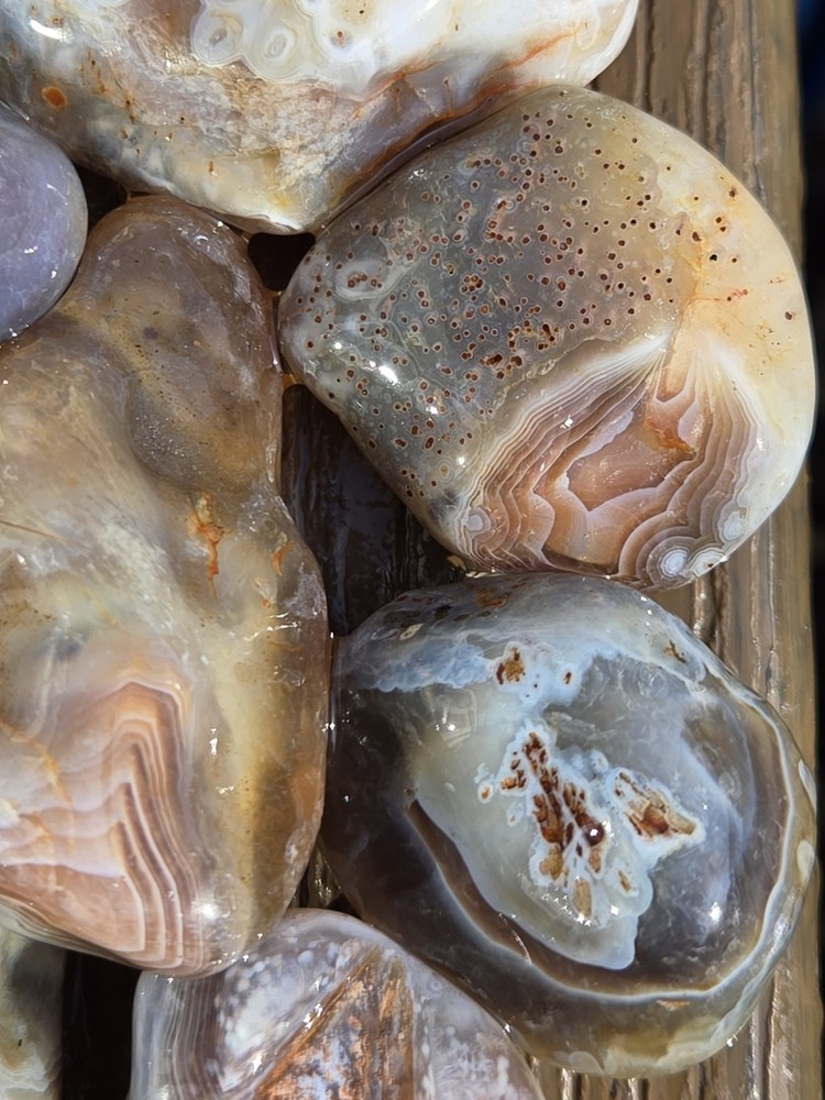 Botswana Agate Selects - ROLLING HILLS - Rough, Natural, Not Polished A+ Grade