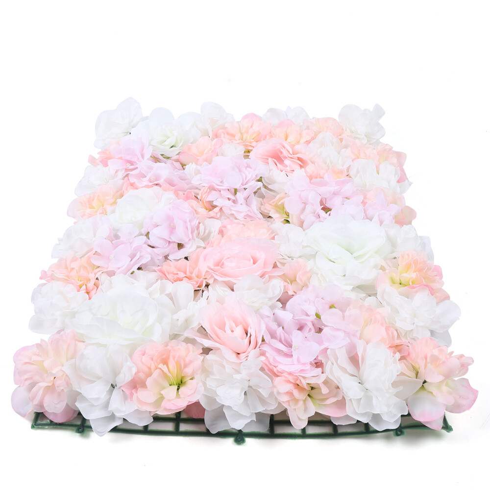 Artificial Flower Wall Panel Backdrop Wedding Party Venue Background Decor 8Pcs