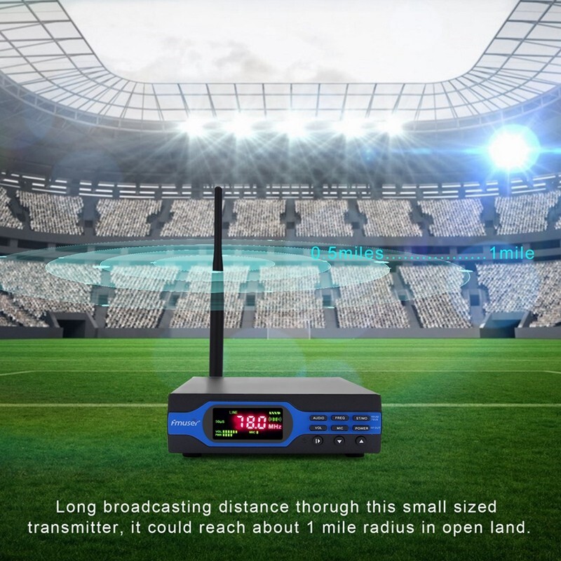 FMUSER 1W pll wireless FM Transmitter stereo Upgraded 1 watt FM radio broadcast