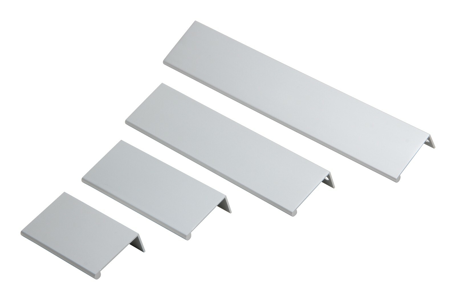 Silverline Finger Edge Pulls Aluminum Cabinet Door Drawer Handle / wood screws.