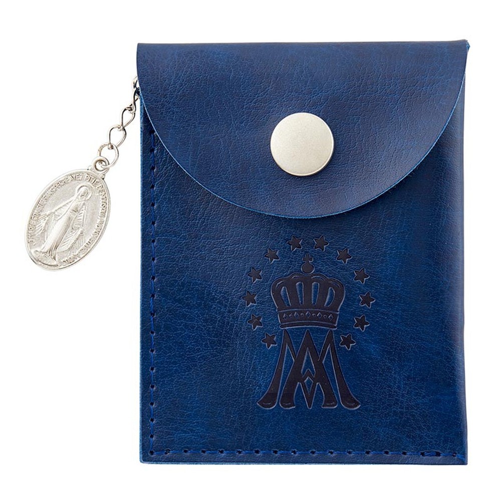 Miraculous Medal of Mary Rosary Pouch(N5331) - 3 1/2" High- With Medal
