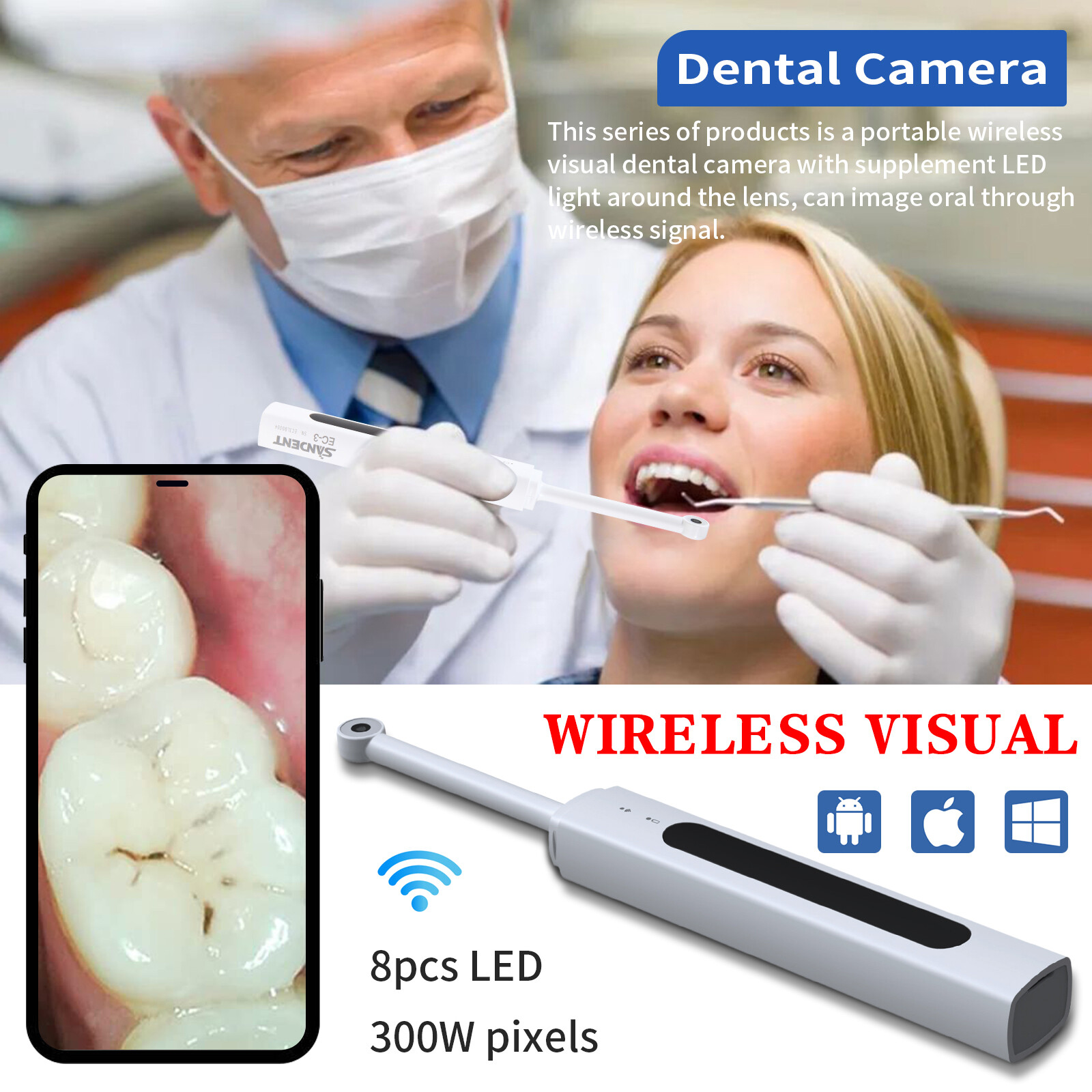 Dental Intraoral Camera USB / Wifi Digital Imaging Intra Oral NEW