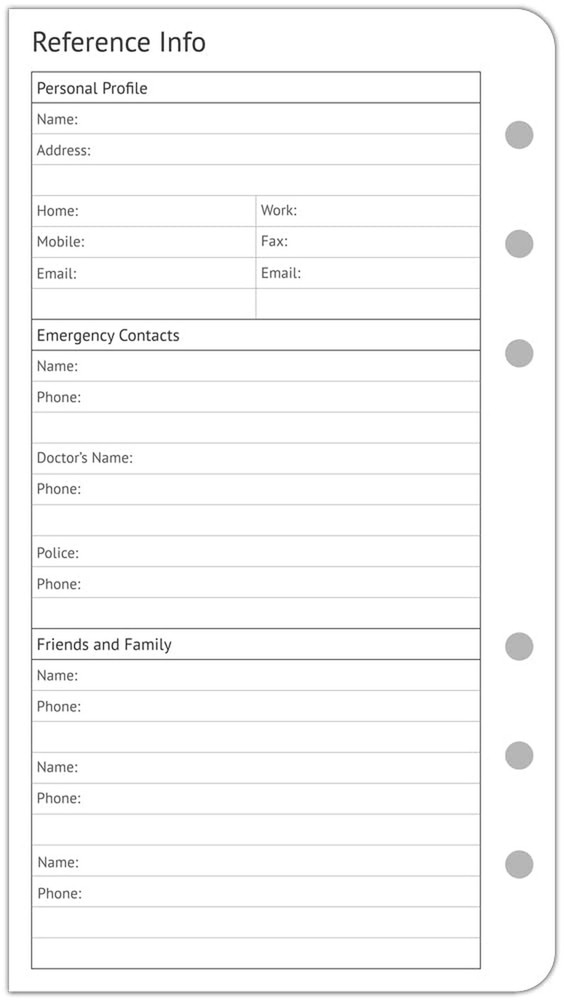 A6 Planner Refills Undated, 2-Page Per Week with Hourly Schedule, Monthly Tab...