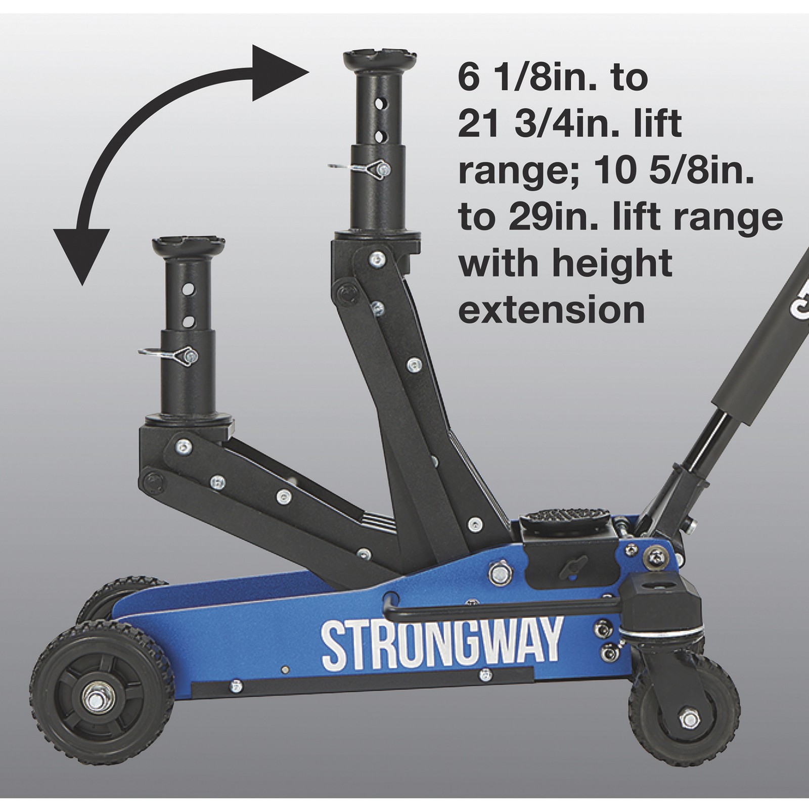 Strongway Off-Road Jack, 3-Ton Capacity, 29in. Lift Height, Aluminum,