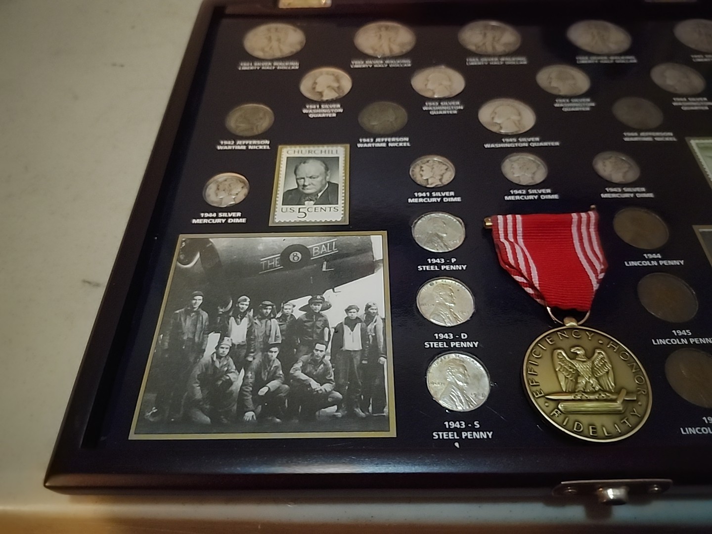World War I I Historic Collection Coin Set In Wooden Box
