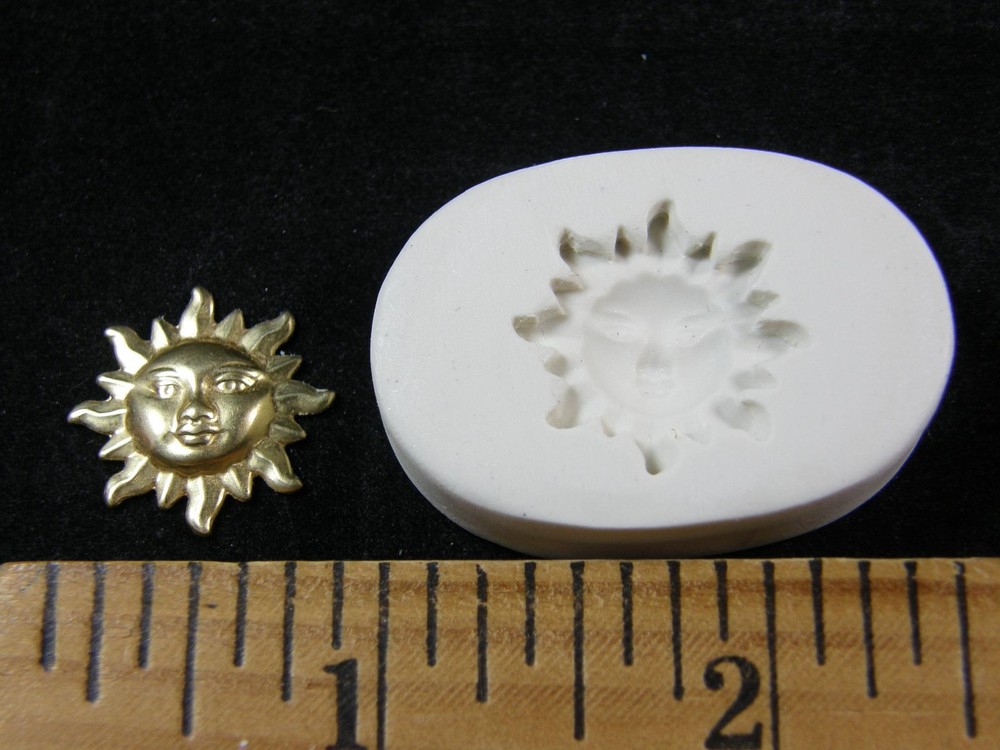 Sun Face (Small) Polymer Clay Mold (#MD1445)
