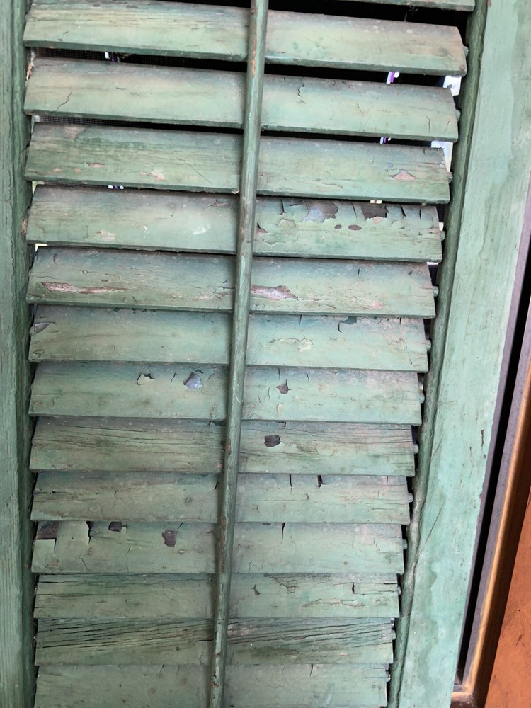Vintage Wood Arched Window Shutters