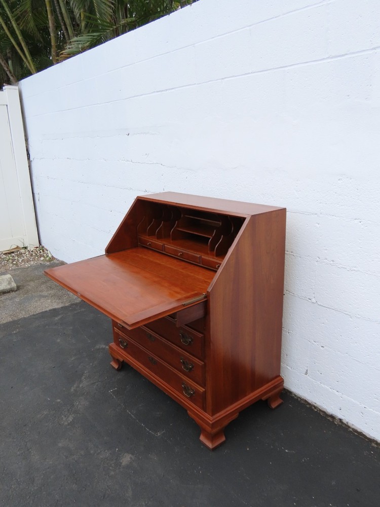 Maddox 1940s Solid Cherry Large Secretary Desk 6393