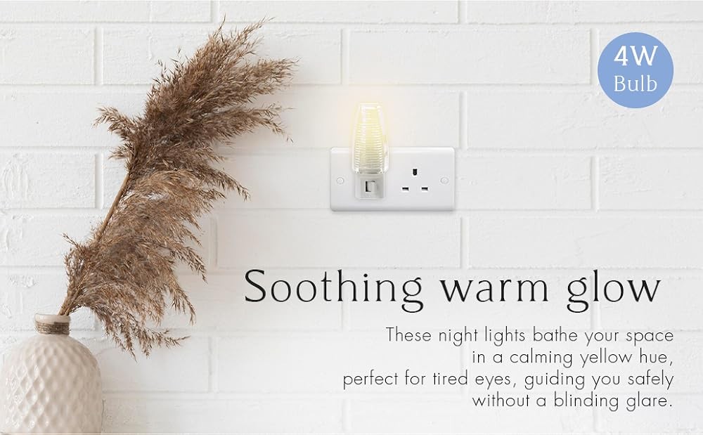 Plug in Night Light with Manual On/Off Switch for Hallway,