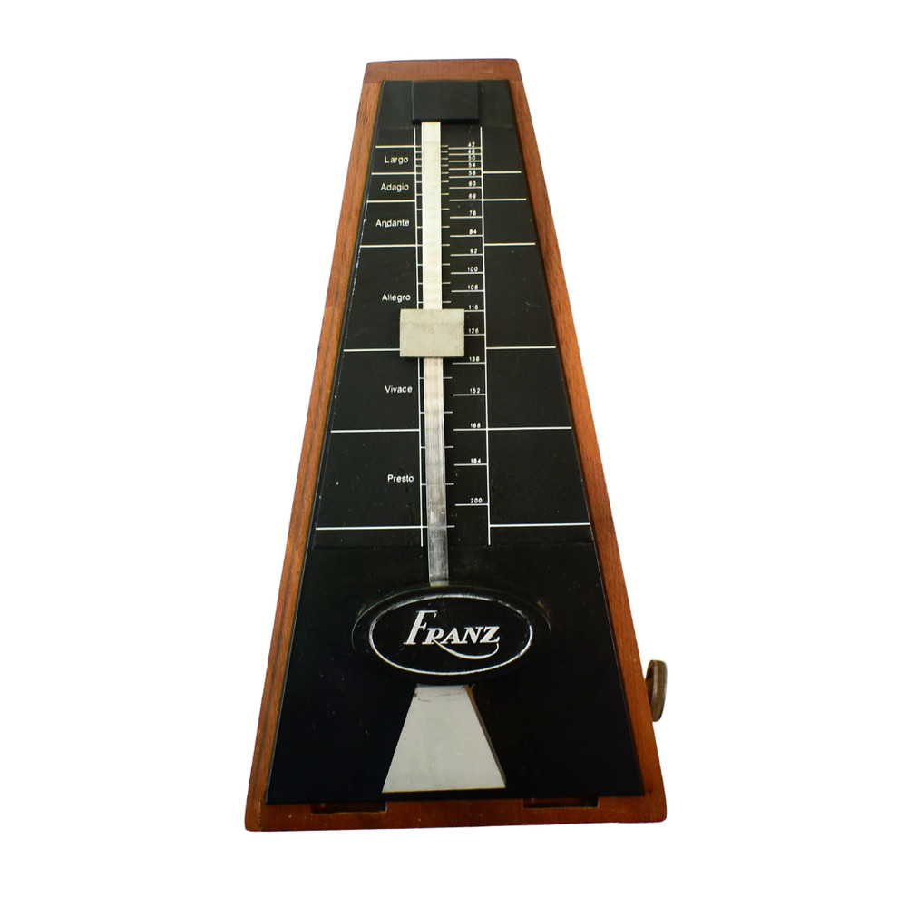 FRANZ Vintage 1980s Metronome Solid Walnut Mechanical Wound Analog