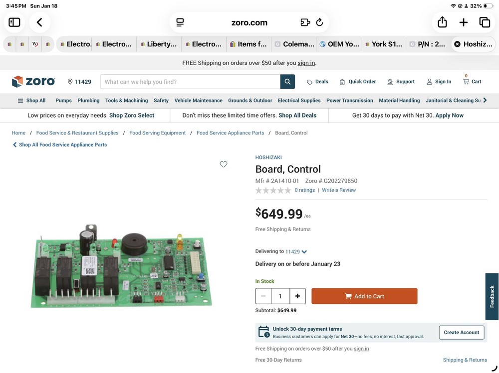 Hoshizaki 2A1410-01 Board Control