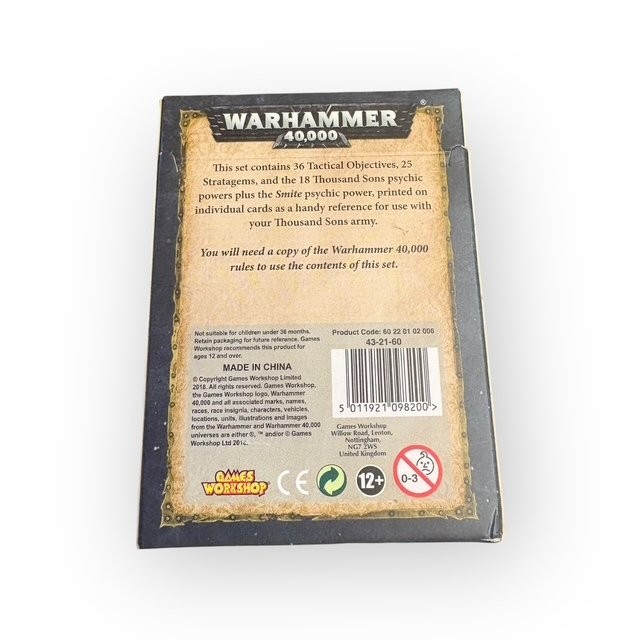 Warhammer 40K Datacards Thousand Sons Games Workshop Rulebook Cards