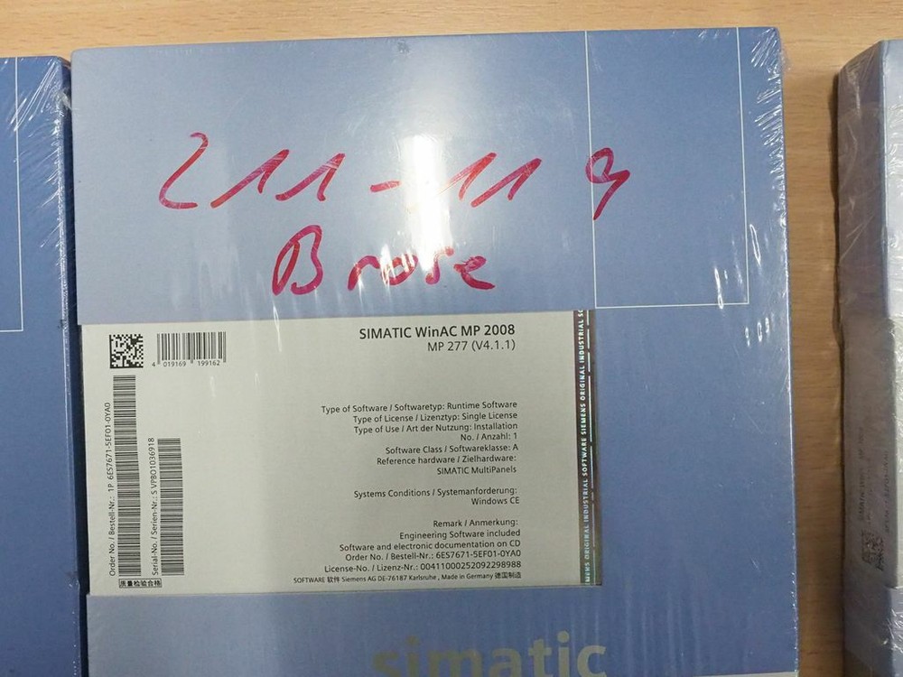 Lot SIEMENS SIMATIC software 5x WinAC MP 2008 WinCC V15 sealed