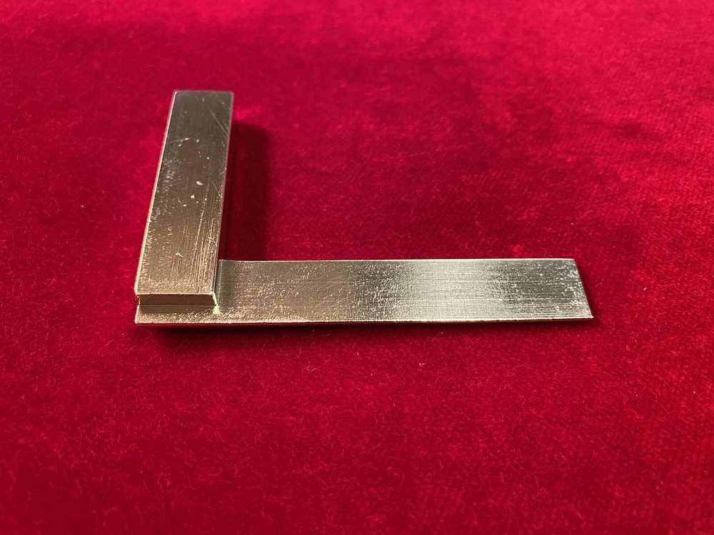 VINTAGE OLD SCHOOL SOLID BRASS SQUARE TECHNICAL DRAUGHTSMAN - 7.5cm