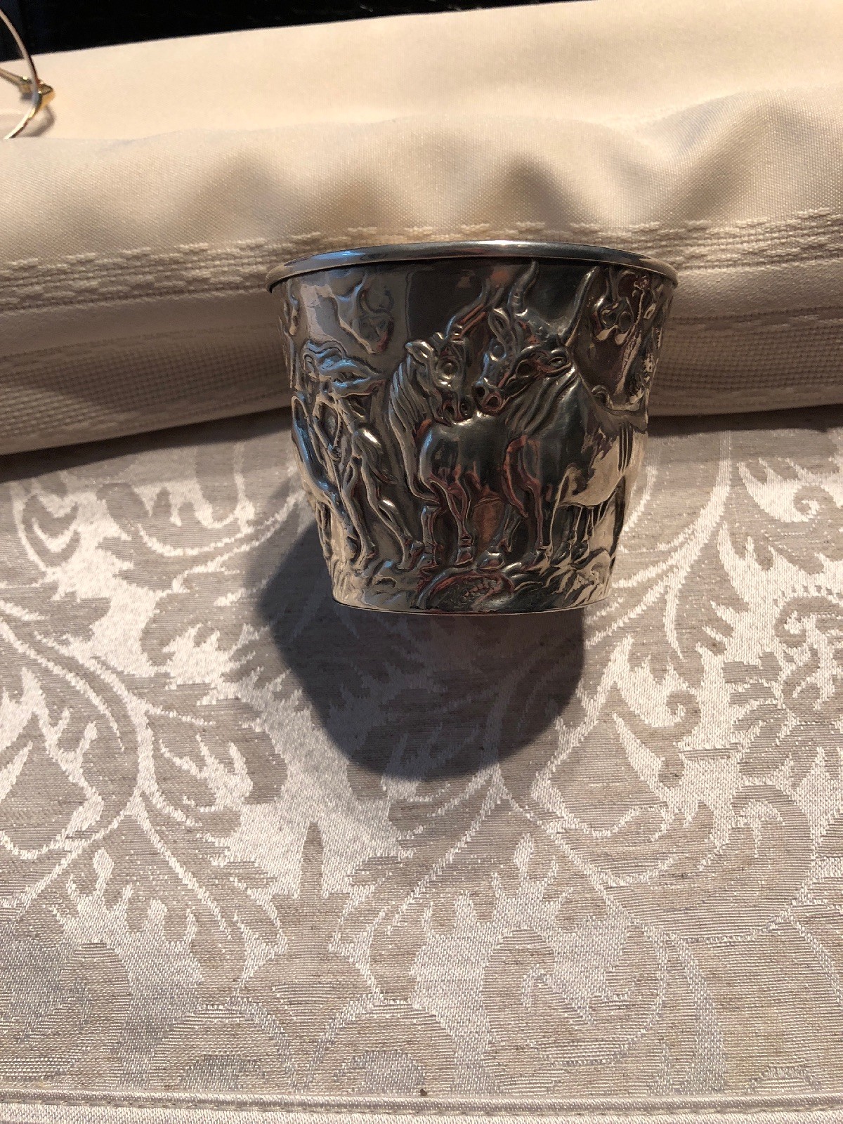 German Sterling Silver Re-creation Vaphio Cup (137 Grams or 4.85 Ounces)