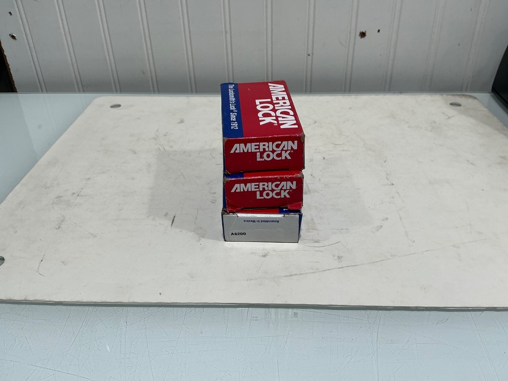 American Lock A6200 Solid Steel Rectangular Padlock w/2 Keys (Qty 3)