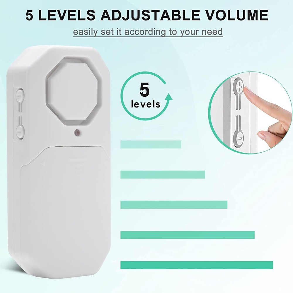 EverNary Door Window Alarm When Opened for Home Security with Remote, Wireles...