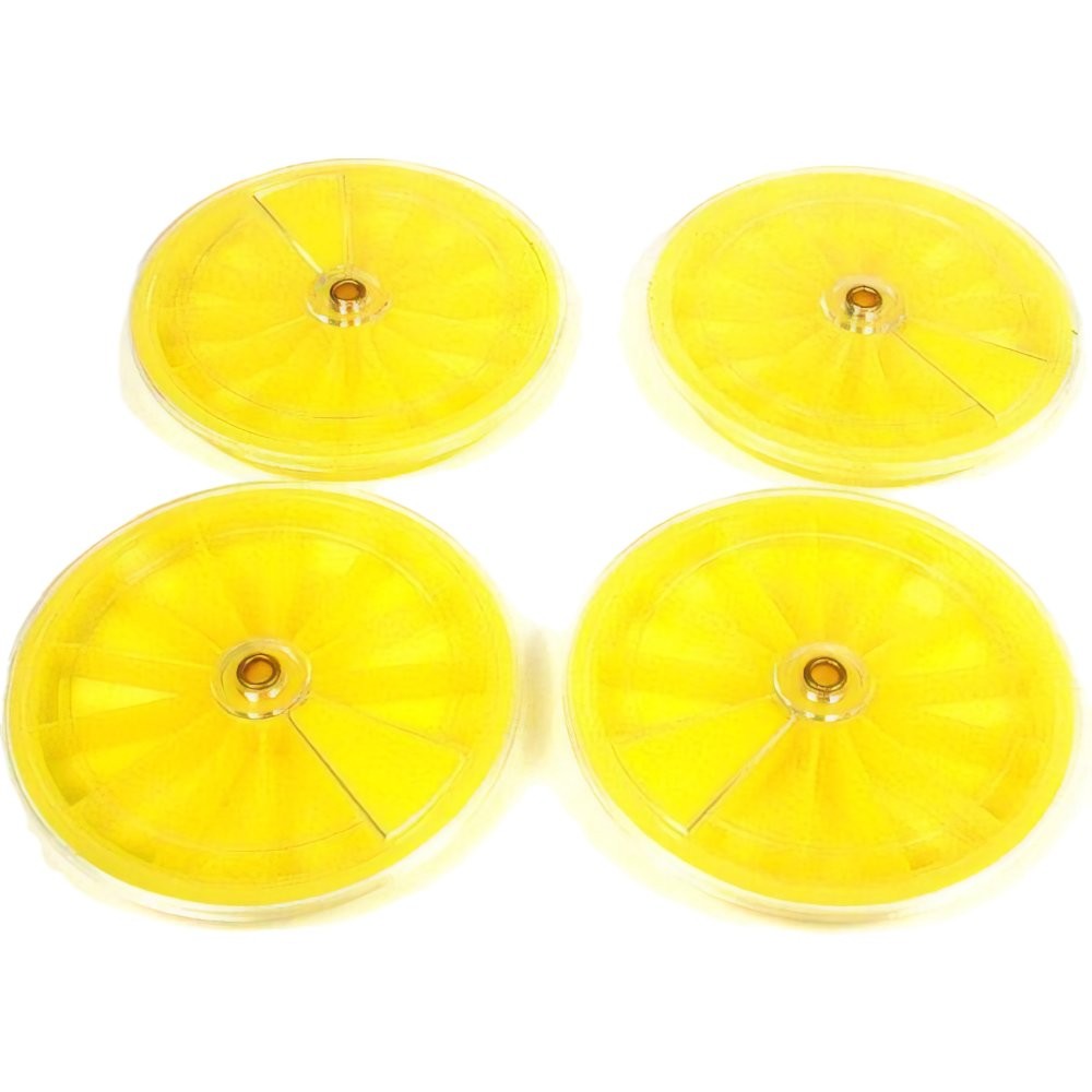 Four 12 Compartment Storage Trays for Beads & Findings 3-1/2" Dia.