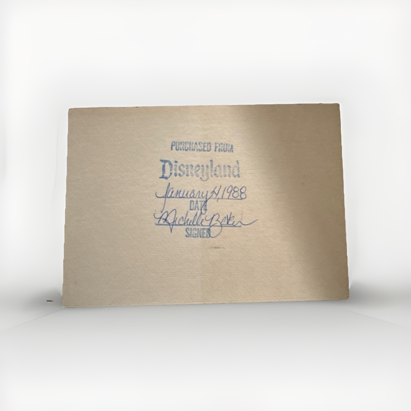 Disneyland Japan Festival Plaque. Displayed in actual Japan park in 1985