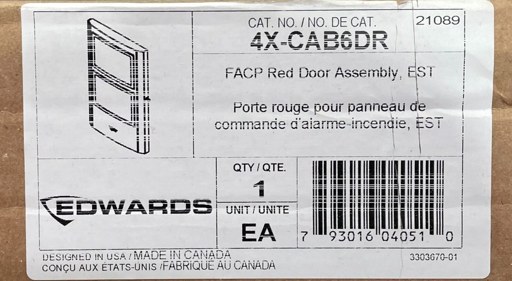 Edwards 4X-CAB6DR - Same Day Shipping (SEALED)