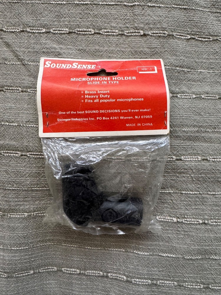 3 Mic Clips, Including 1 Unopened SoundSense MIC-1 Microphone Holder