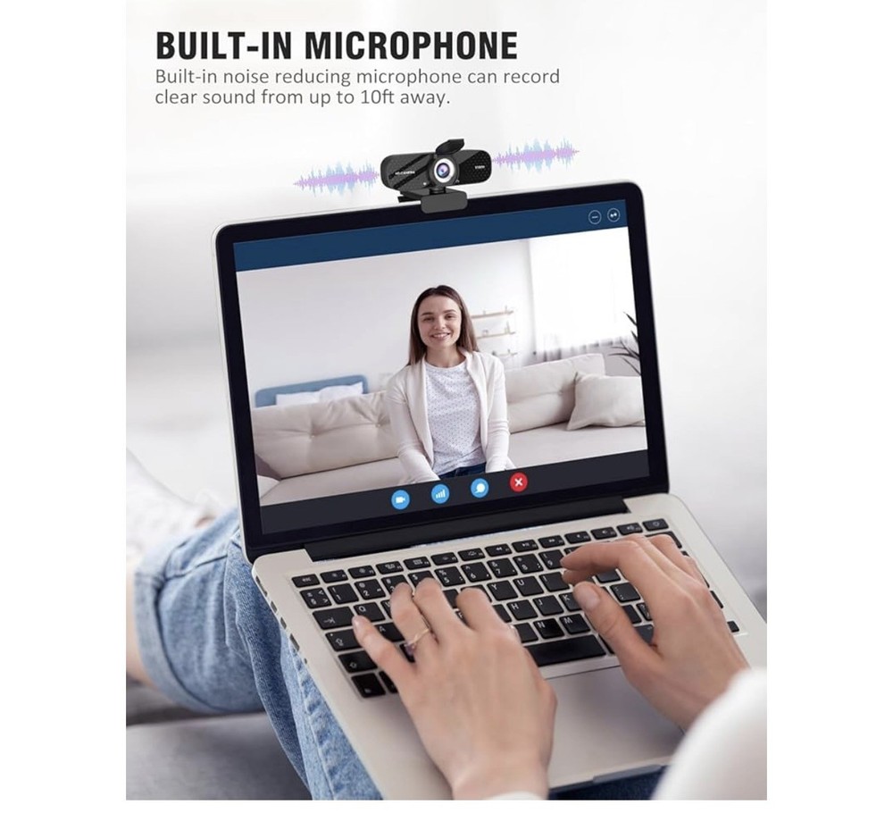 AutoFocus HD Video WebCam , Stereo Microphone., Webcam for PC