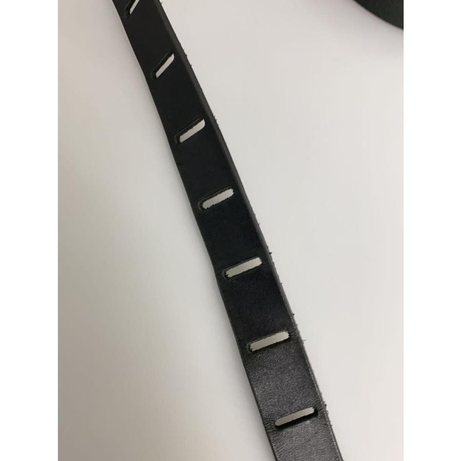 YOKE Leather Belt, Black, Plain, Men's
