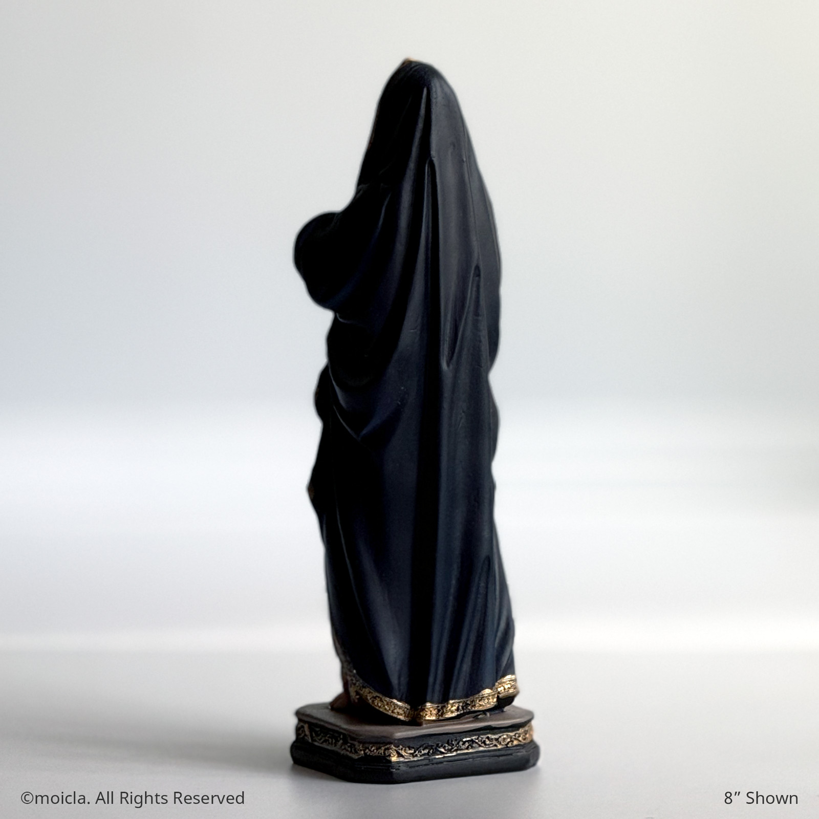 moicla - Our Lady of Sorrows Statue - 8" Catholic Figurine | Virgen Dolorosa