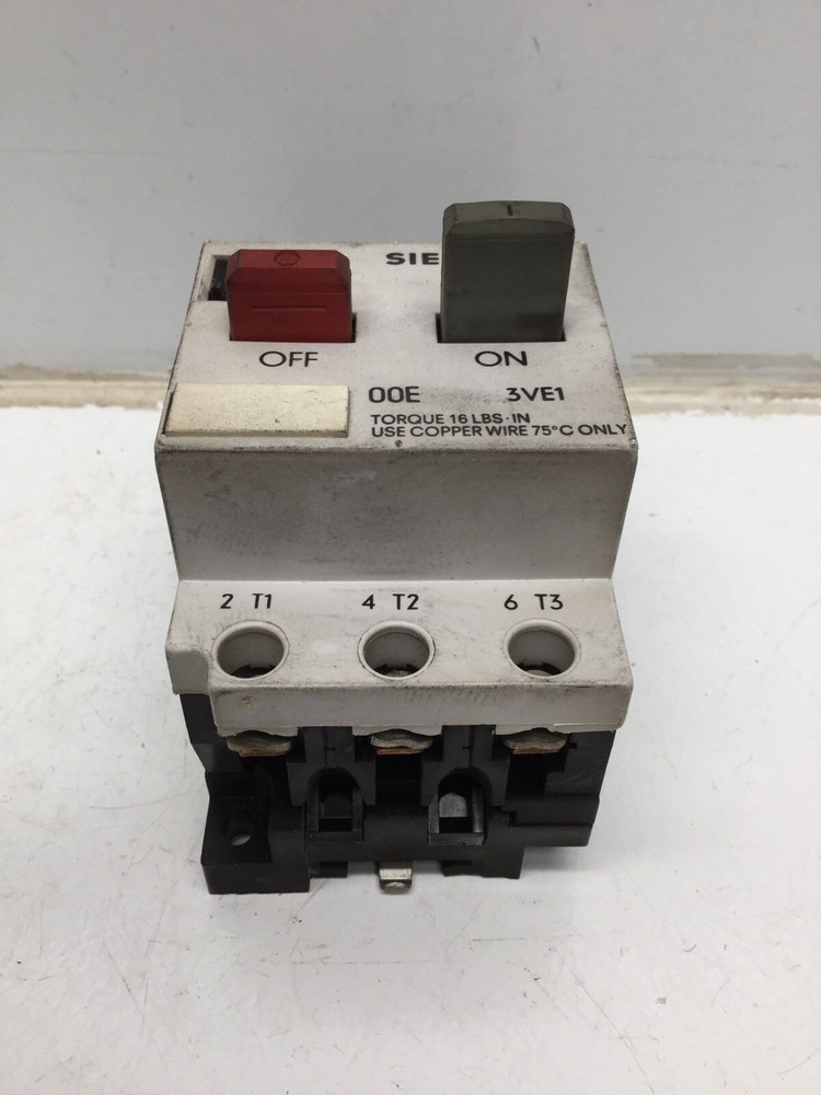 SIEMENS 3VE1000-8K Motor Starter, 5-8A