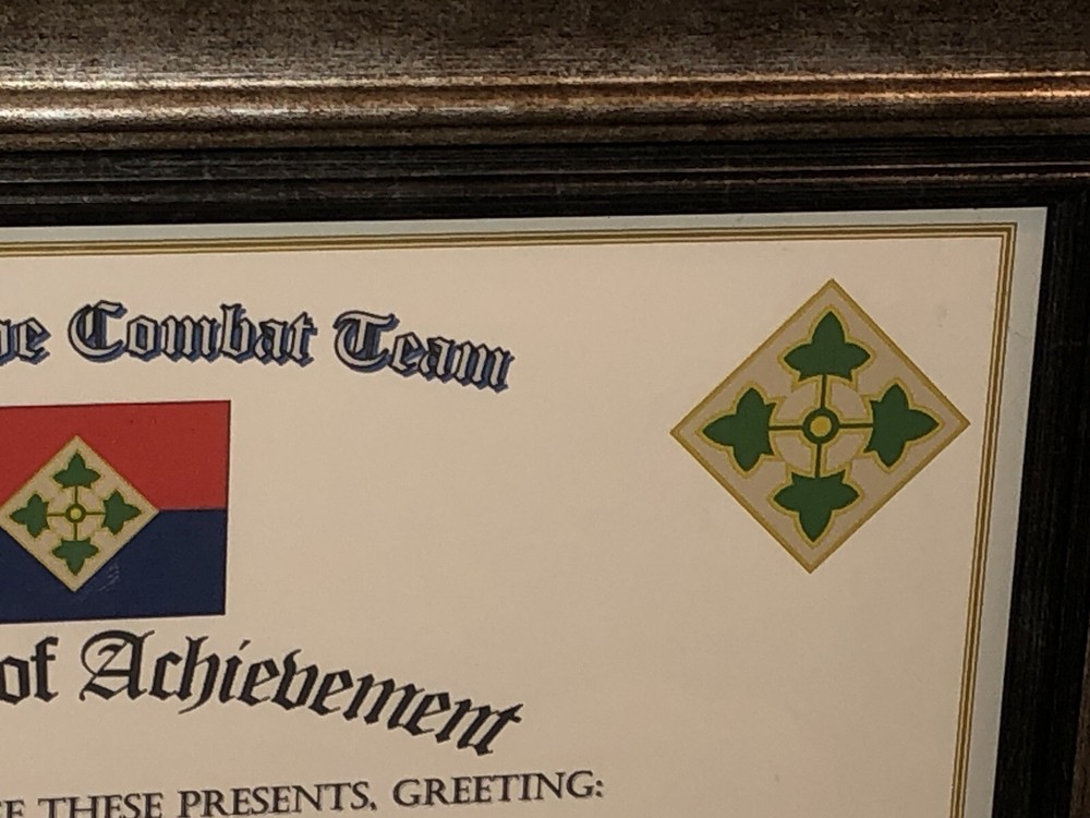 2ND B.C.T. / 4TH INFANTRY DIVISION (COMMEMORATIVE CERTIFICATE)