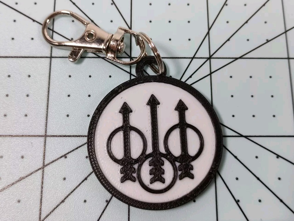 Beretta Firearms Logo Keychain 3d Printed