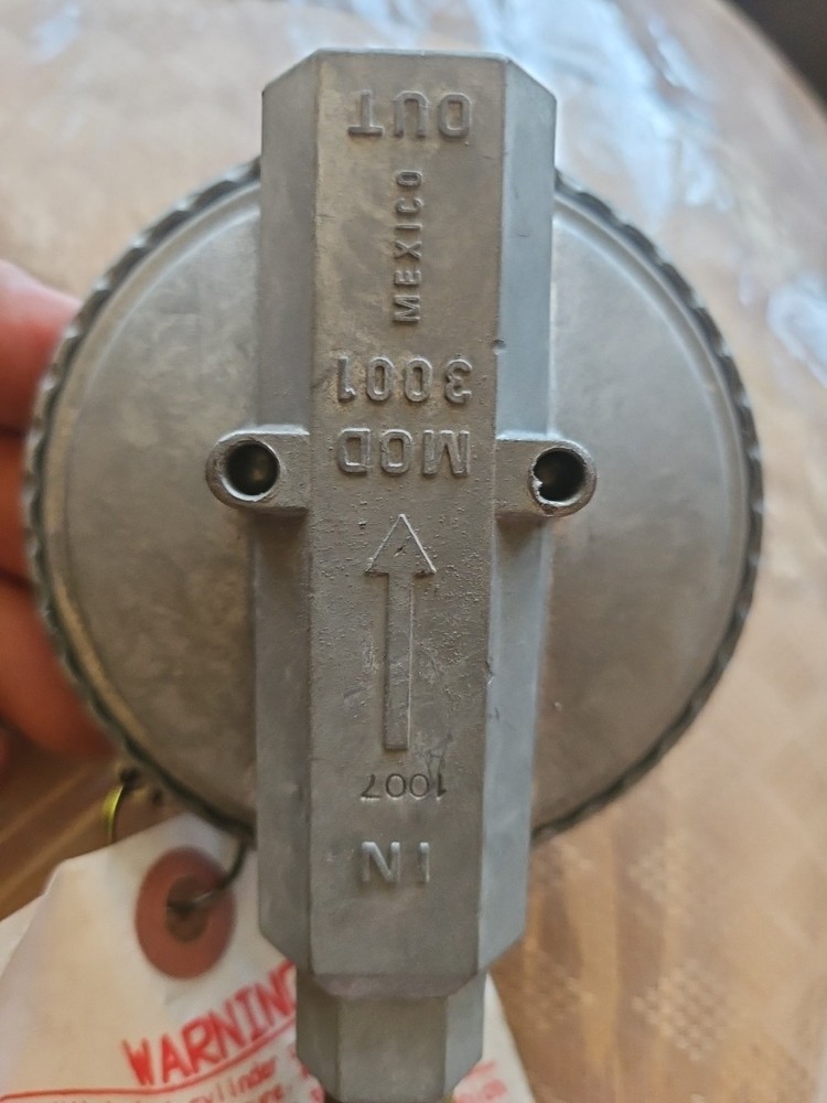 Precimex 3001 Propane LP Gas Gril Regulator