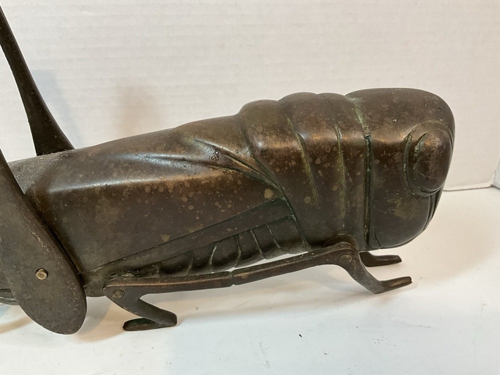 Vintage Copper Large 12” Grasshopper No Antennae